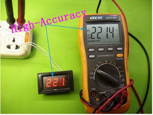 New AC 75V to 300V Mini Digital Voltmeter Meter Voltage RED LED Panel