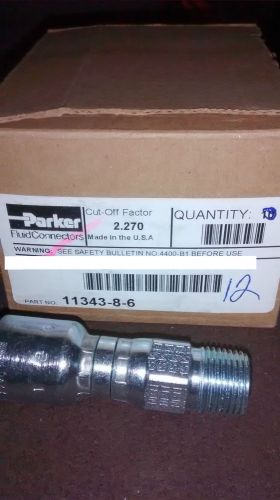 Parker Fluid Connectors P43-6  Model - 11343-8-6  Box of 12 Connectors