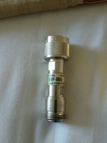 JFW 50F-005 Type N FIXED ATTENUATOR MALE-FEMALE M-F