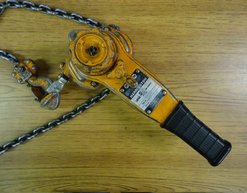 Harrington 3/4 ton lever / chain hoist #lb008 with 6 ft. of lift for sale