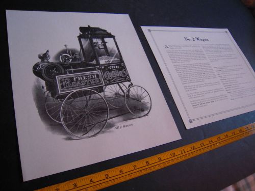 Antique cretors popcorn wagons- 2 print sets of 7 different wagons - 14 shts for sale