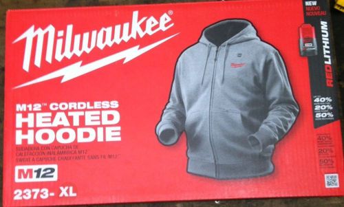 Milwaukee Heated Hoodie kit M12 2373-XL Gray BRAND NEW