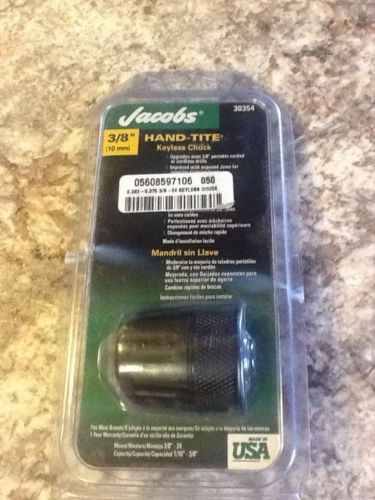 Jacobs Hand Tite Keyless Chuck  3/8&#034; (10mm) -  3/8