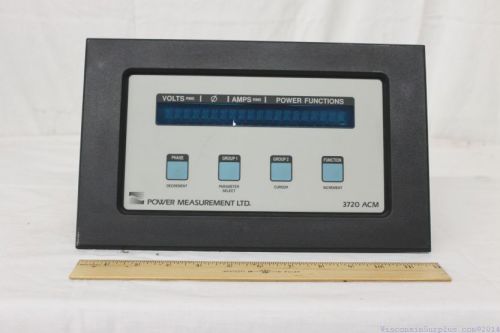 POWER MEASUREMENT 3720 ACM DIGITAL MONITOR METER 264VAC 340VDC POWER SUPPLY