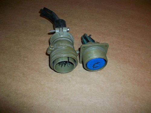 Amphenol MS Military Connector Size 24 Plug &amp; Socket Set  16 pin