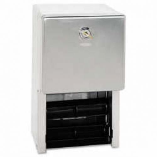 NEW BOBRICK WASHROOM 2888 STAINLESS STEEL TWO-ROLL TISSUE DISPENSER, 6 1/4 X 6 X