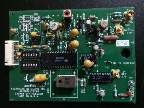 Four MC145152P2 Synthesizer 230MHz, 4 Video Preemphasis Xmts, 1 10MHz  Osc Card
