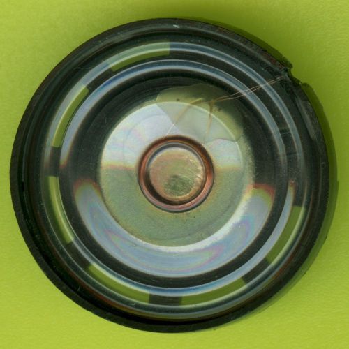 3x M-29C SMALL ROUND MYLAR SPEAKER 29mm DIAMETER x 10mm THICK 28? SOLDER PADS  †