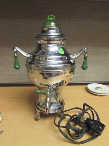 Antique Chrome And Depression Contwetal Silver Co. Inc. Coffee Urn Server LSDI44