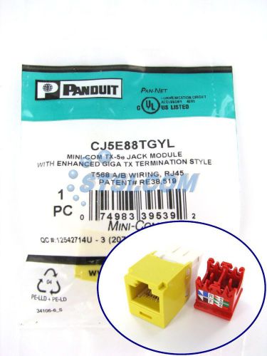 Panduit CJ5E88TGYL Cat5e Mini-Com Jack Yellow ~STSI