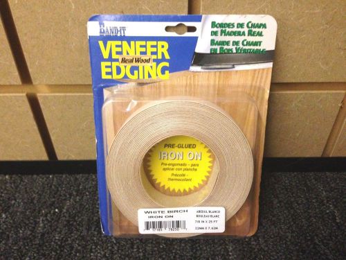 veneer edgin white birch iron on 7/8&#034; x 25ft