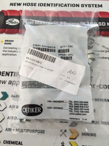 Oetiker 1315 oetiker clamp 2 ear 9/16&#034; 1010019 bag of 100 for sale