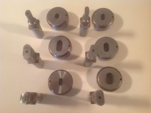 Lot of 6 Oblong Mate Slug Free Punch Die Sets