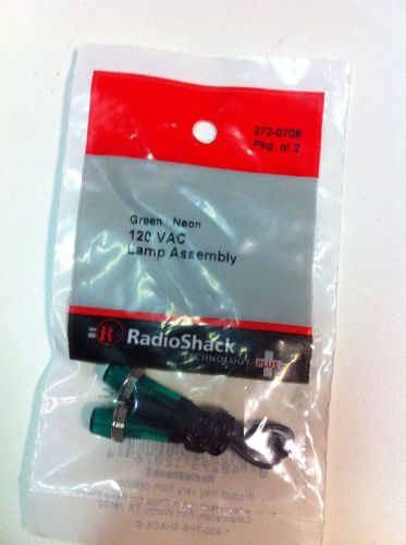 Green • Neon 120 VAC Lamp Assembly #272-0708 By RadioShack