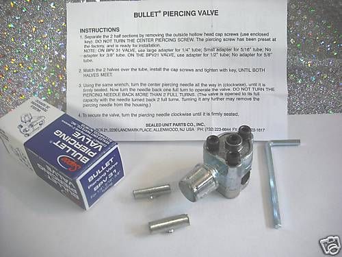 Line tap valve adjustable, 1/4-5/16-3/8 od tubing for sale