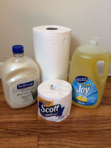 Hand soap - bath tissue - dishwashing liquid - sponge - paper towel combo pack for sale