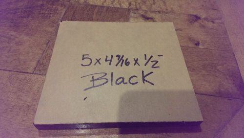 Solid black acrylic plexiglass sheet 5&#034; x 4,9/16&#034; x 1/2(-)&#034; for sale