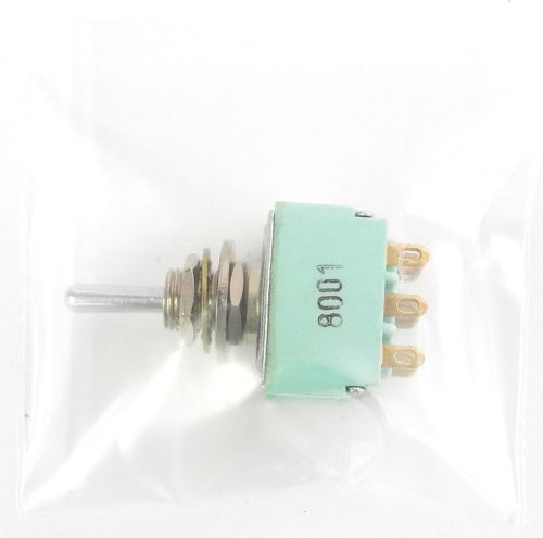 Alco mta306d 3pdt on-on 1/4&#034; standard bat handle mini toggle switch. ms for sale