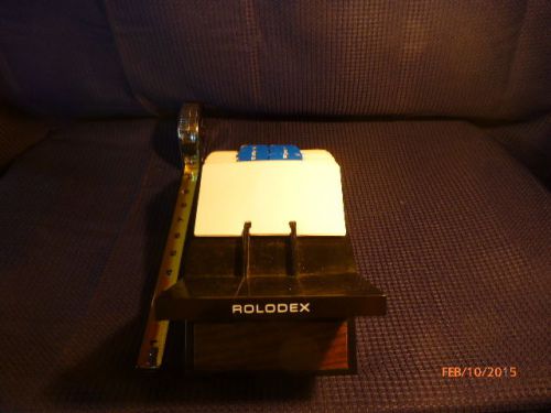 Vintage Rolodex V-Glide Model Number GL-35 Wood Grain Front