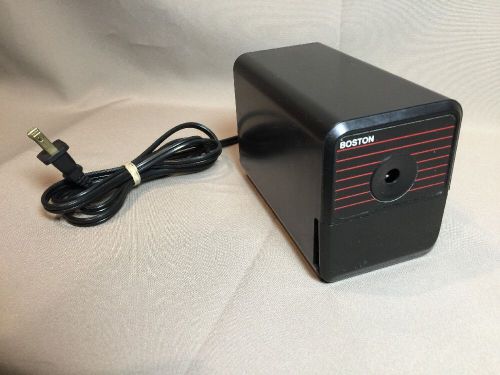 Vintage BOSTON Hunt Electric Pencil Sharpener Model 18 Made in USA 296A Black