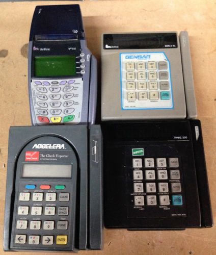 Lot of 4 Credit Card Readers Verifone ZON Jr XL TRANZ 330 VX510