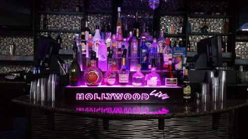 48&#034; led lighted bar shelving 3 step color changing display bottles for sale