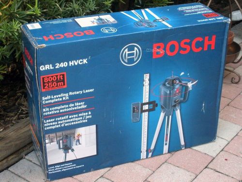 Bosch grl 240 hvck 800 ft. self-leveling rotary laser level kit for sale