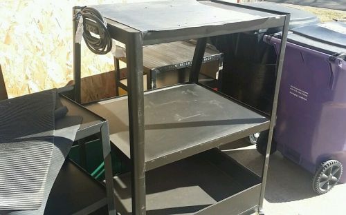 AV / Utility Cart With Electric - Black