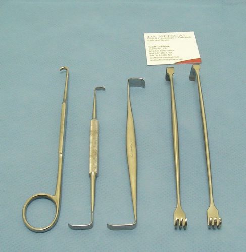 Small Hand Held Retractor Set: Senn - Ragnell - Myerding, German, 5 units