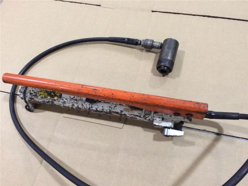 Heavy duty spx power team 10,000 psi hydraulic ram &amp; pump &amp; jack set p55 for sale