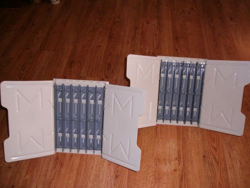 2 SETS : MASTER CATALOG RACKS (MIXED COLOR) - 6 RING SECTION - CREAM /GREY BASE