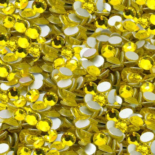 144 CITRINE YELLOW Hot Fix Rhinestones 10ss 3mm