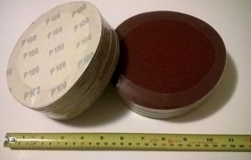 6&#034; 100 grit Aluminum Oxide Sandpaper - Velcro (Hook and Loop) - 50 pack