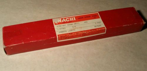 BULK LOT (2) 5/8&#034; Nachi straight shank industrial drill bit, Jobbers length