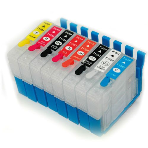 8 Non-Oem Cleaning Unclog Ink Cartridges for Epson R2000 1591 1592 1593 1594 159