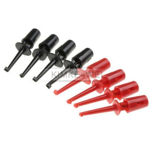 8 x Single Hook Clip Mini Grabber Test Probe for SMD IC Multimeter New