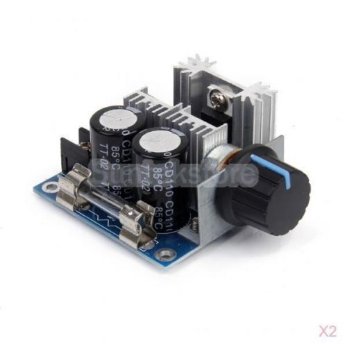 2Pcs 12V-40V 10A DC Motor Speed Control PWM Controller Regulator W. Knob Switch