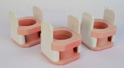 Lot of 3 Beckman Centrifuge Buckets Pink 1 Slot