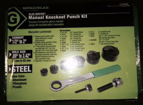 Greenlee 7238SB Slug-Buster Knockout Kit with Ratchet Wrench 1/2&#034; thru 2&#034;