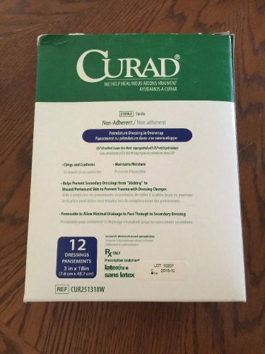 Curad Sterile Petrolatum Gauze - 3&#034; x 18&#034; - Ref: CUR251318 Lot Of 5 Boxes Of 12