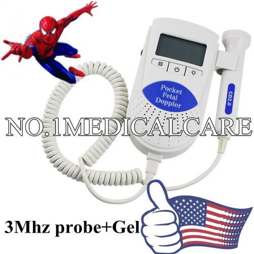 Sonoline B Fetal doppler /Backlight LCD,3mhz probe+ Gel,FDA, US Shipping