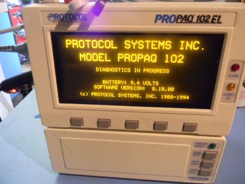 WELCH ALLYN PROTOCOL PROPAQ 102EL BEDSIDE PATIENT MONITOR ECG NIBP SpO2 -