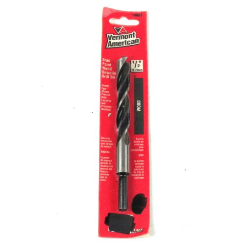 Vermont American 1/2&#034; x 5/16&#034; Brad Point Wood Dowelin Drill Bit- 14607