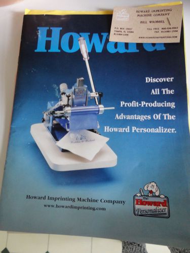 HOWARD PERSONALIZER MODEL 45 HAND PERSONALIZER NIB