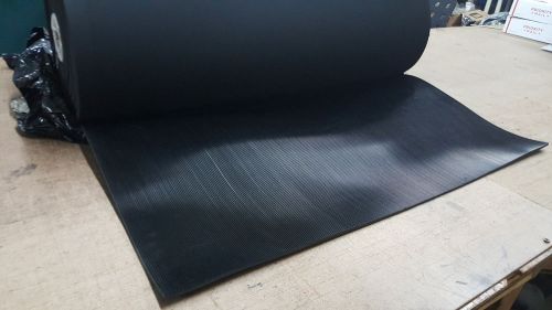 RIB RUBBER MATTING BLACK 1/4 THK X 48&#034; WIDE