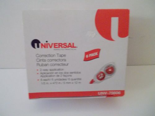 Universal 75606- Correction Tape 2-Way Dispenser, Non Refillable