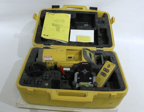 TOPCON TP-L4B Red Beam Utility Pipe Laser 57066 + RC-200 Remote/Case/Accessories