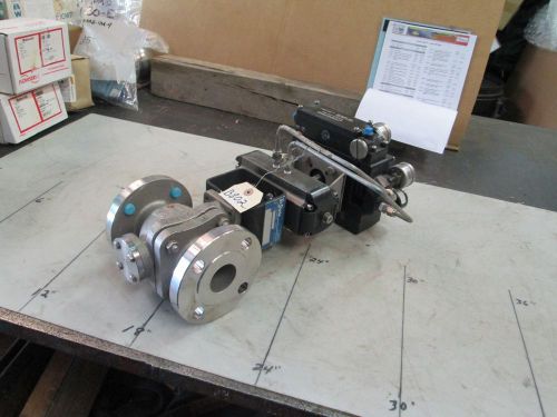 Kitz cf8m s/s ball valve w/pneumatic actuator fig #150uvcm 1.5&#034; 150# flange new) for sale