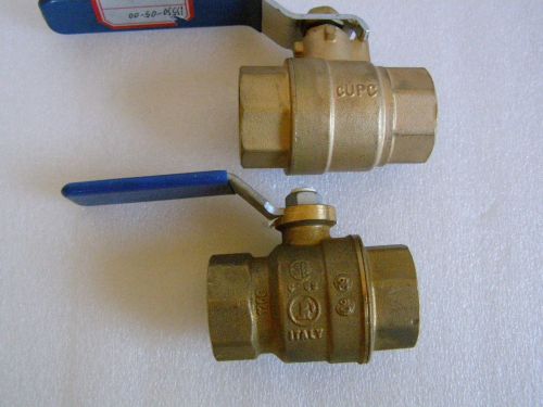 Lot of 2 NEW 1&#034; FIP Brass Ball Valve 600 WOG  Plumbing Wholesale Liquidation