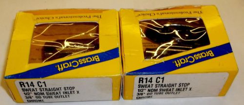 2 NOS CHROME SWEAT STRAIGHT STOPS R14 C1